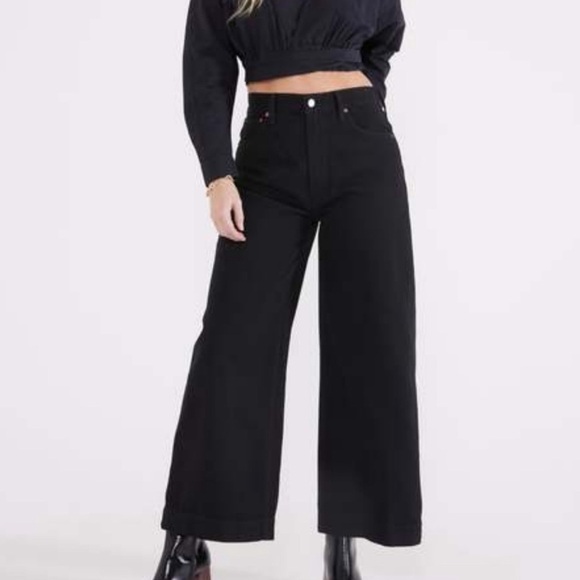 ètica Devon Women’s Wide Leg Jeans Onyx / black size 26 NWT - Picture 1 of 4